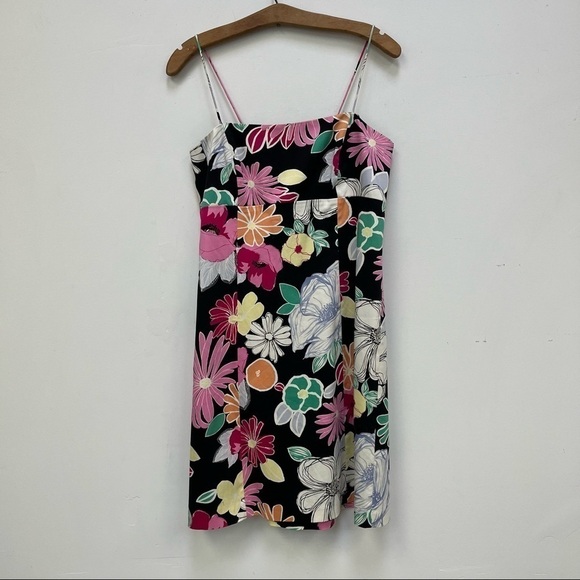 Vintage Nine West Floral Spaghetti Strap Dress - Picture 1 of 8